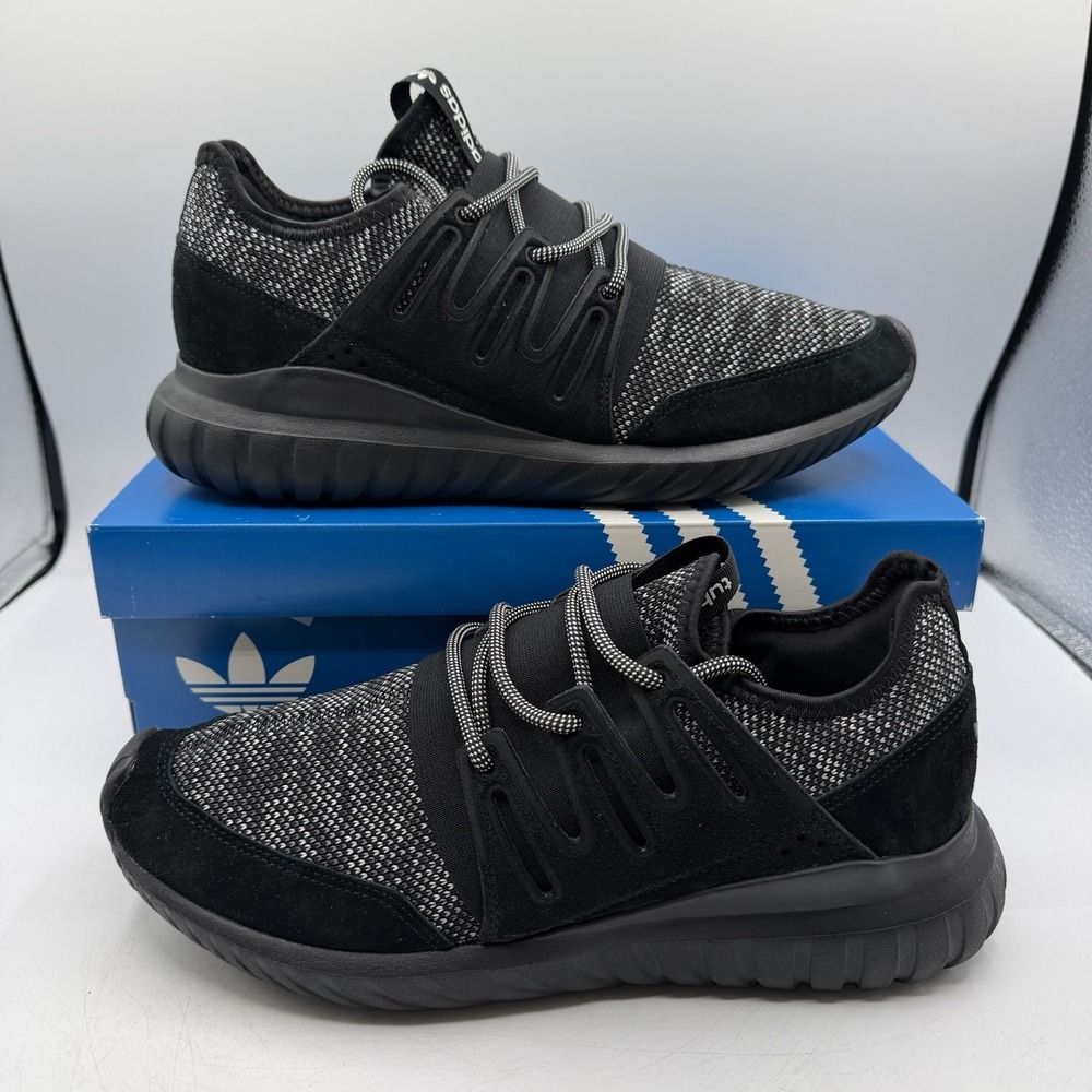 Adidas Tubular Radial Shoes Mens Sz 9 Black Running Athletic Sneakers BB2394